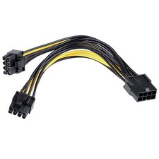 L28 8 pin PCIe auf 2x 8pin (6+2) Grafikkarte Stromkabel PCI-Express Adapter 25cm