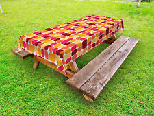 Jahrgang Outdoor Tischdecke Bauhaus Geometric Retro Gartentisch Servietten