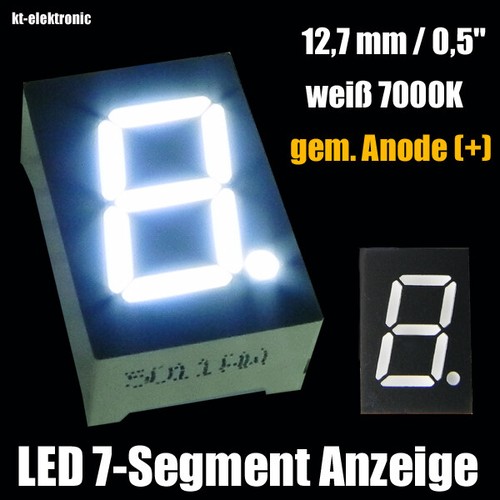 Led segment - 1x, 7-segment