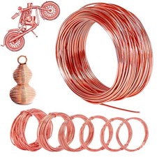 0.2mm-5mm Kupferdraht Blank Ohne Lack Unbeschichtet Basteldraht Weich Kupferkabe