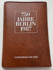 02-08  DDR, Münzmappe "750 Jahre Berlin 1987, 4x 5 DDR-Mark, OVP, Erh: Stgl.