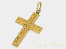 Schöner 585er Gold Anhänger Kreuz gebrauchter Schmuck (1139)