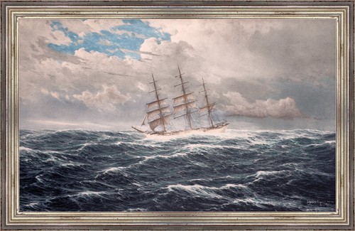Dreimaster auf see segelschiff - auf,