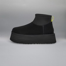 Original UGG Classic Mini Dipper Boot Black Yellow 1168170-BLK NEU