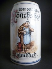 Bierkrug 2 Liter-Brauerei Mönchshof Kulmbach   1025
