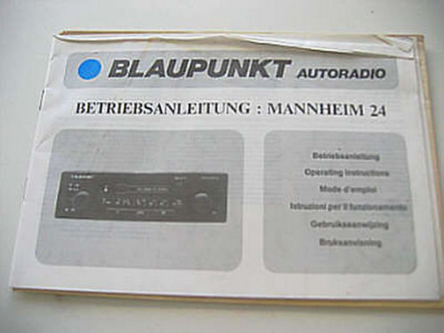 Betriebsanleitung auto radio - betriebsanleitung,