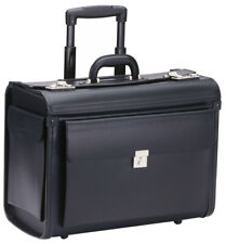 Pilotenkoffer Aktenkoffer Business Koffer Trolley Schwarz 48 cm groß Bowatex