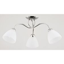 Weiß Chrom Klassisch Leuchter Kronleuchter 3x60W/E27 58x28 [cm]