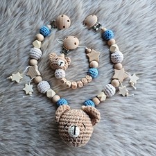 Schnullerkette Set Teddy Bär