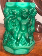 Becher Vase Malachit Glas