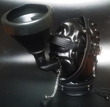 Leder kopfmaske haube maske - pu,