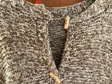 Mollig warme Strickjacke Handarbeit reine Wolle  Schurwolle Handgestrickt Gr. 42