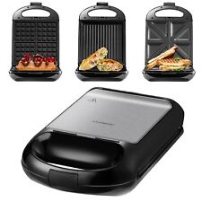 3in1 Sandwichmaker Elektrogrill Waffeleisen Kontaktgrill Sandwichtoaster