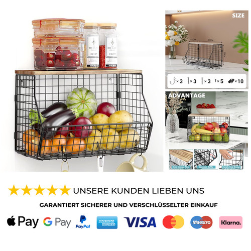 Obstkorb aus metall hängende - aus,