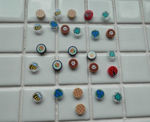 26x lego donut fliese - lego,