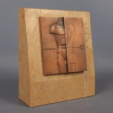 Skulptur Plakette Bronze Subirachs Zegna Ed. Limited 18/425 Marmor Vintage 1983