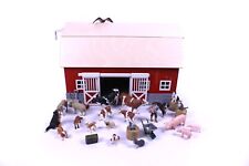 30 tlg. Set Schleich Große Scheune Stall Bauernhof Tierfiguren Pfleger Zubehör