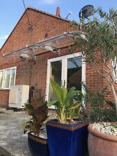 CANOFIX 1500x3500mm DIY Türvordach Polycarbonat freitragend Veranda Terrasse Gehweg