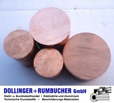 Kupfer E-Cu Rund Rundstange Cu-ETP Ø 50 mm *Länge = 25 mm - weitere wählbar*