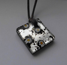 wunderschöne *Murano-Glas* Halskette-ca.2x2cm-gesamte Länge:ca.36cm-Modeschmuck