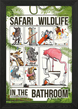 Safari Badezimmer Tiere