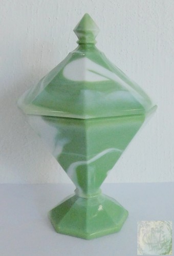 Art deco deckeldose - art,