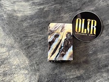 OLIR Fossil natur Griffschalen stabilisiert Messer Damast klinge Elmax M390 S390