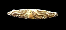 Art Nouveau Krementz & Co. USA Nymphe Emallie Gelbgold 14K Jugendstilbrosche