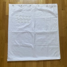 H&M Home Duschvorhang 180x200 Cm Metallösen Weiß 100% Polyester + 10 Ringe