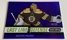 NHL Card-Tuukka Rask-Purple xx/25 Last Line Of Defense-Synergy 2018-19-Boston