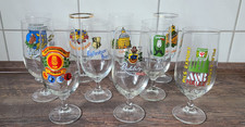 10 Biergläser DDR Biertulpen Andenkengläser usw 16,5 cm Konvolut