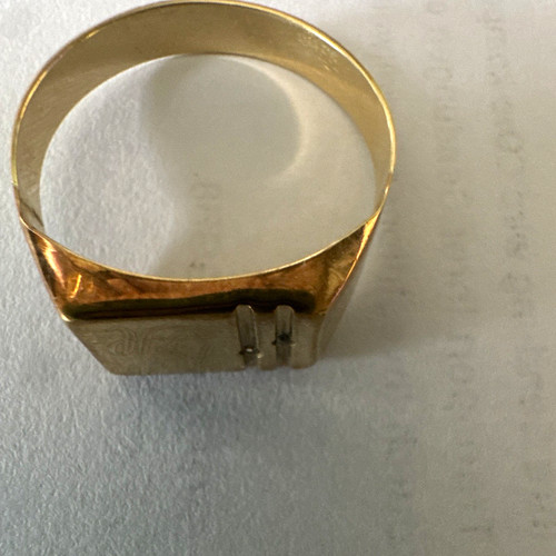 Gelbgold siegelring mit 2 - siegelring,