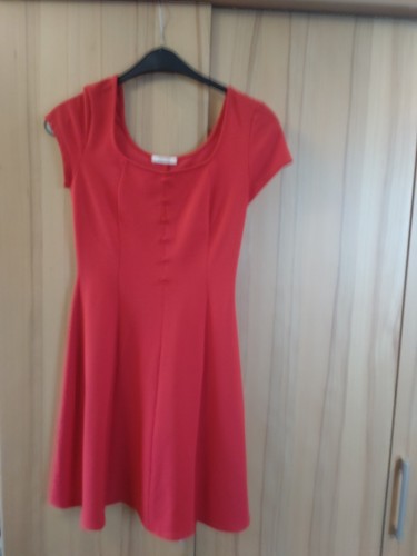 Damenkleid rot kurzarm - damenkleid,,