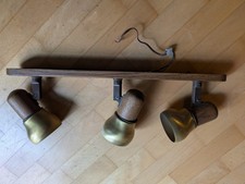 Drehbare Leuchte Decken Lampe Strahler 3-flammig ,Eiche Rustikal/Messing