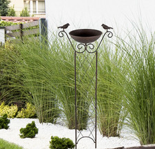 Haushalt International HI 57280 Vogeltränke mit Rankhilfe und Erdspiess H82cm