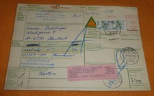 200 Pf. Paar + Freistempler 980 Pf. Polybauer Lehrte - Haslach A Paketkarte 1984