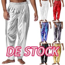 DE Herren Glänzend Hose Lange