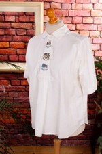 Vintage Landhaus Bluse weiß