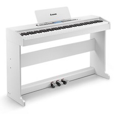 ?Donner DDP-95 Digitalpiano mit Ständer 88 gewichtete Tasten 610 Klänge | Weiß