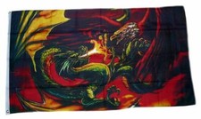 Flagge / Fahne Drache gegen