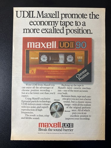 Maxel udii cassette 1987 - maxel,