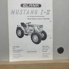 Original Oldtimer Prospekt Traktor Schlepper Schmalspur BLANK MUSTANG und II