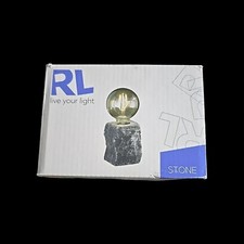 Reality STONE Tischlampe Grau Stein Tischleuchte E27 Table Nachttischlampe 10cm