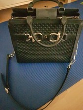 Aigner Tasche Leder schwarz