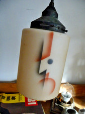 Deckenlampe Art Deco Spritzdecor Vintage um 1925 gebrauchsfertig