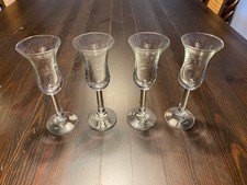 Obstler Glas, 4er Set Gläser, Schnapsglas auf Stiehl, ohne Logo und Eichstrich