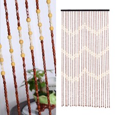 Türvorhang Holz Insektenschutz Holzperlenvorhang Vorhang Deko Raumteiler 27 Line