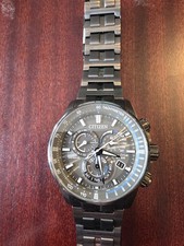 Citizen Elegant Herren Funk Solar Alarm Chronograph Saphirglas - CB5887-55H