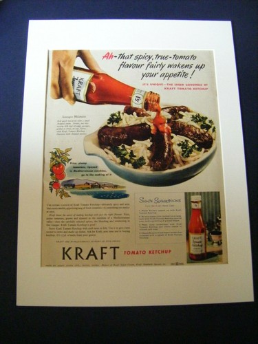 Vintage kraft ketchup anzeige - kraft,