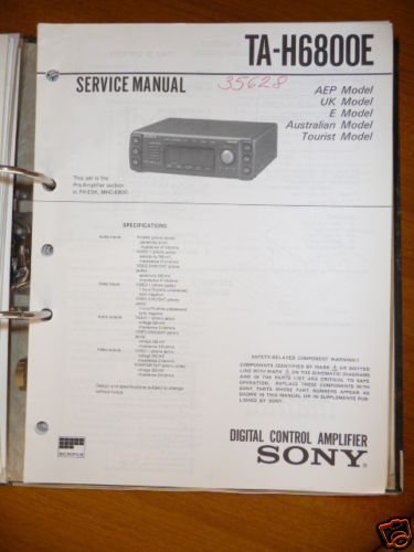 Service manual sony h6800e - service, ta-h6800e